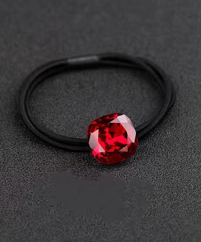 Hand Tie Crystal Woven Red Simple Hair Zircon
