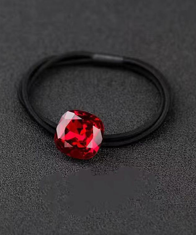 Hand Tie Crystal Woven Red Simple Hair Zircon