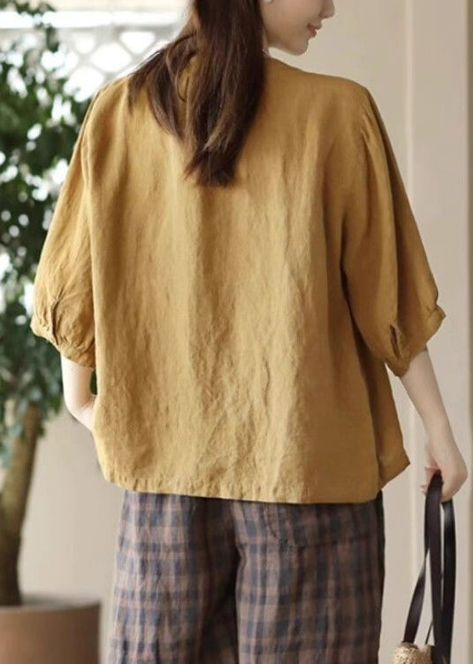 Cotton O Red Simple Bracelet Button Shirts Neck Sleeve