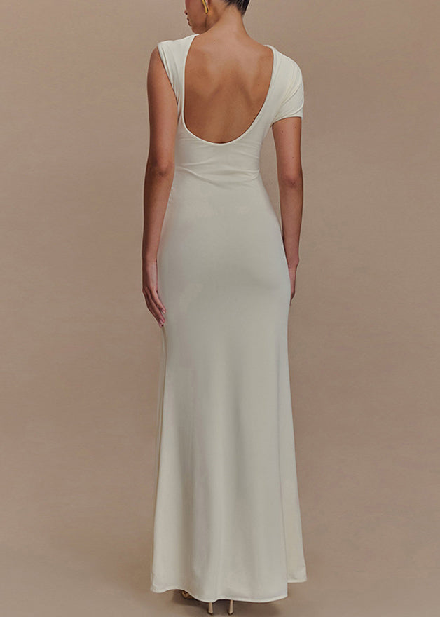 Backless Rose Summer Fit Cotton Maxi Original Design Dresses Slim