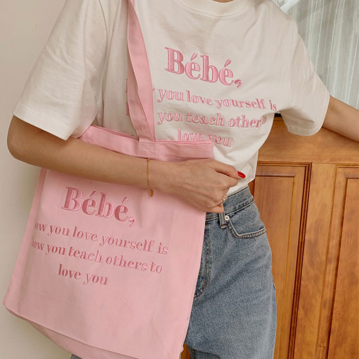 Canvas Embroidery Tote Bag