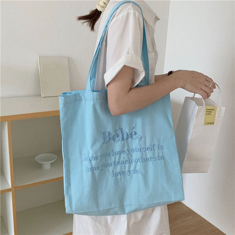 Canvas Embroidery Tote Bag