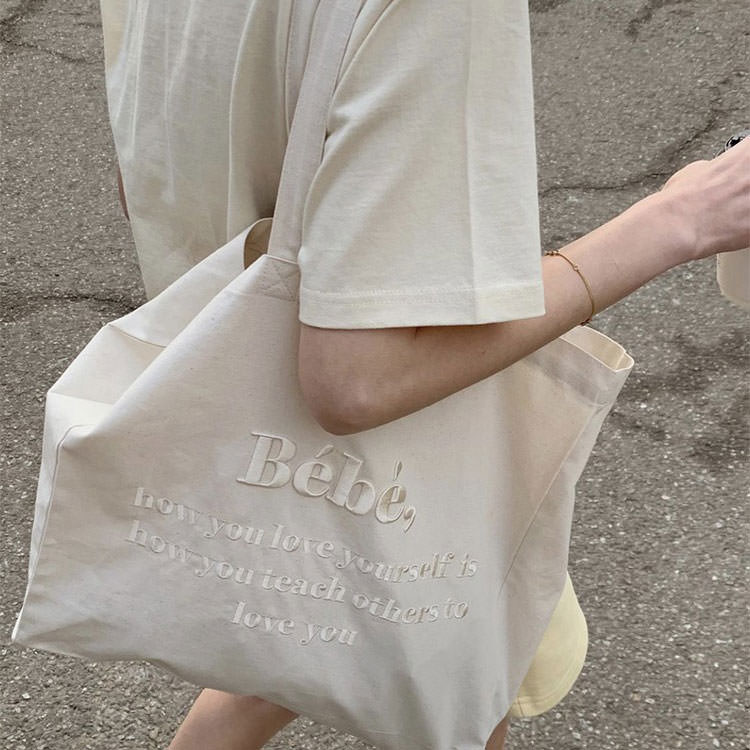 Canvas Embroidery Tote Bag