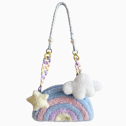 Colorful Rainbow Plush Bag