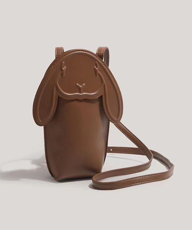 Style Brown Cartoon Faux Leather Messenger Bag Ada Fashion