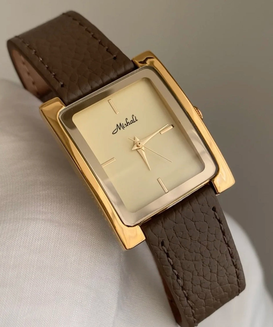 Style Watches Quartz Movement Leather Alloy Gold