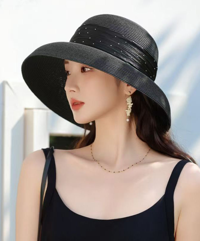 Sun Straw Breathable Beige Woven Stylish Floppy Hat