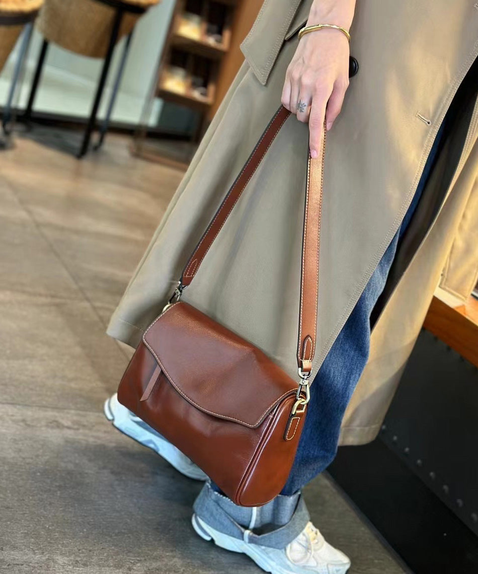 Leather Durable Stylish Bag Shoulder Black Zipper Solid