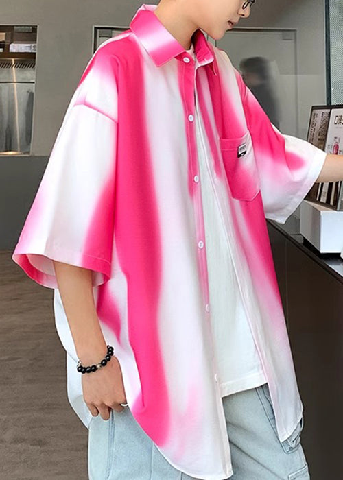 Shirts Stylish Men Pockets Cotton Dye Blackish Half Green Tie