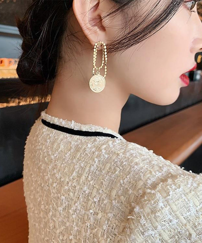 Asymmetrica Alloy Silver Stylish Srerling Gold Hoop Pearl