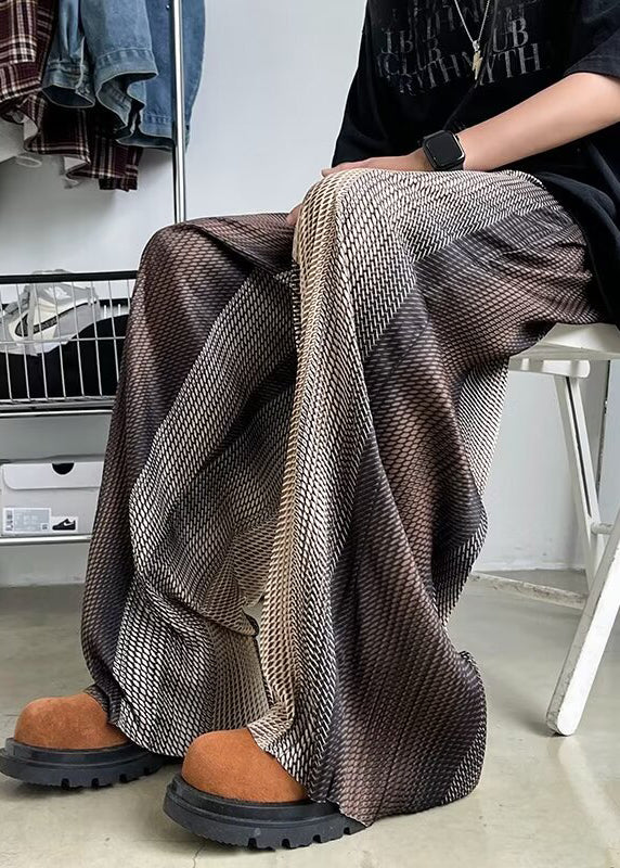 Stylish Oversized Men Draping Print Spring Color Gradient Pants