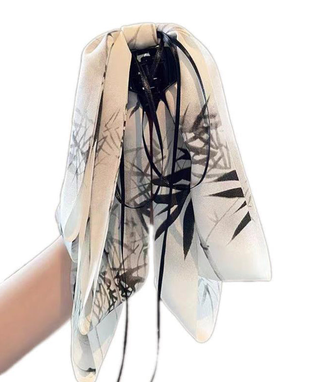 Bow Stylish Hairpin Tassel Green Cloth Print