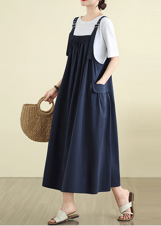 Summer Dress Exra Cami Hem Loose Large Stylish Navy