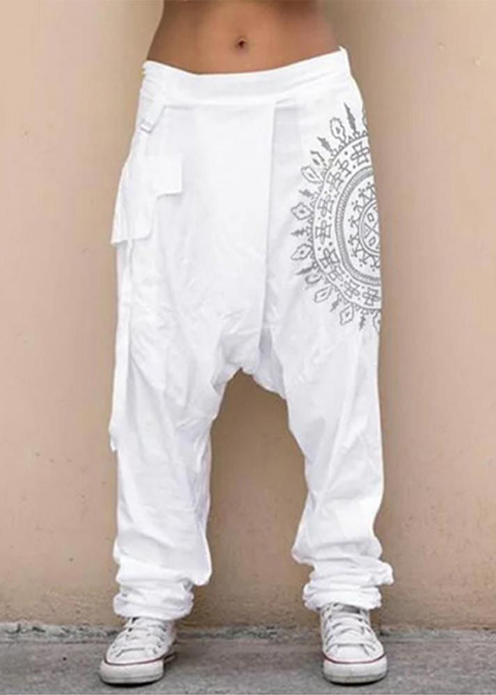 Navy Pants Summer Stylish Harem Design Plaid Original Mens Cotton