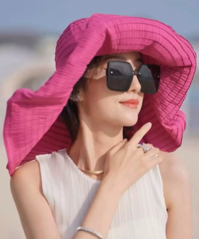 Breathable Large Summer Beige Hat Sun Brim