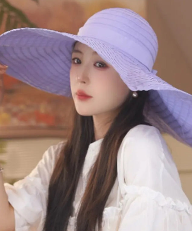 Breathable Large Summer Beige Hat Sun Brim