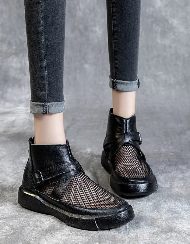 Summer Mesh Soft Soles Round Toe Ankle Boots 35-43 Ada Fashion