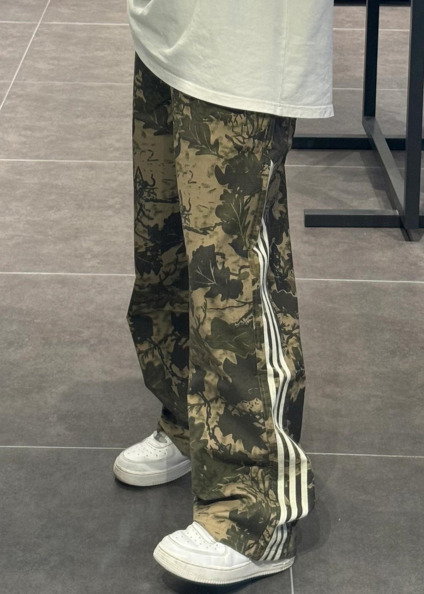 Pants Unique Mens Cotton Green Print Army Trousers Oversized