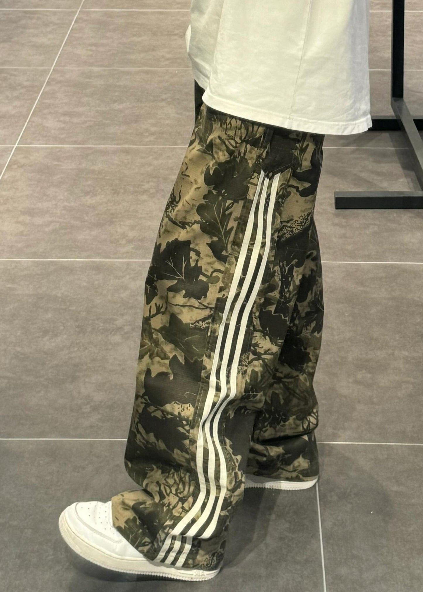 Pants Unique Mens Cotton Green Print Army Trousers Oversized