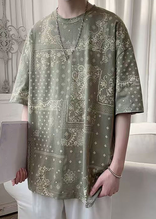 Half Men Black Design Original Print Cotton Shirts T Unique