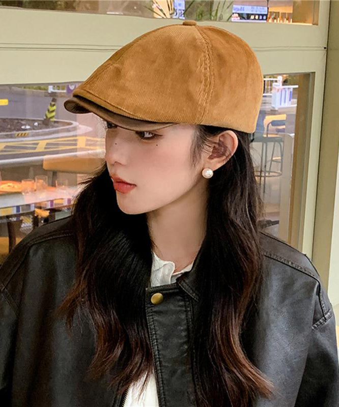 Breton Coffee Corduroy Versatile Unique Hat Fashion