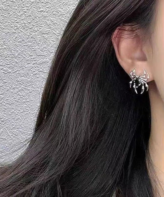 Earrings Overgild Copper Silk Spider Unique Stud