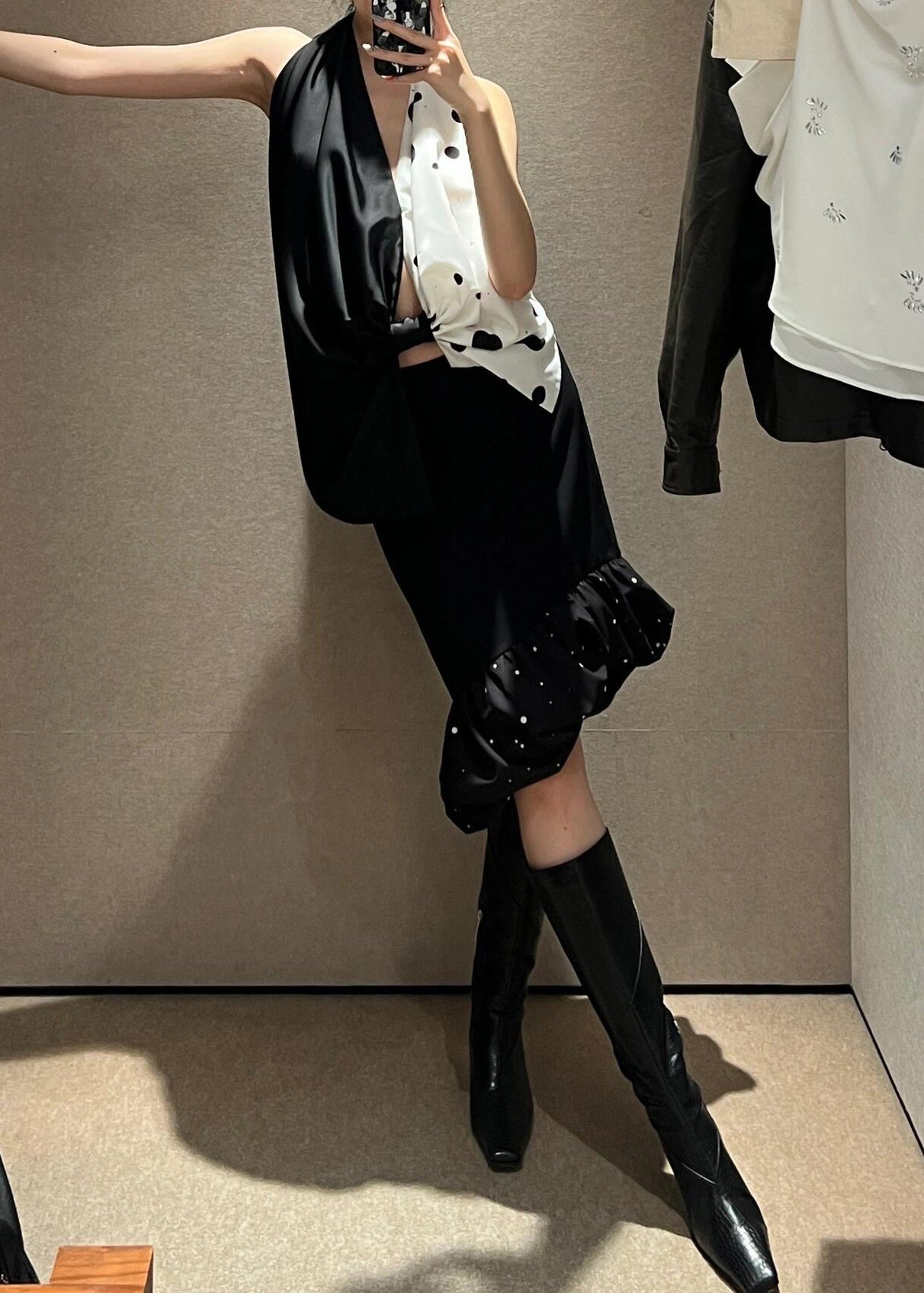 And V Vacation Skirt Backless Top Pleated Set Neck Summer Bow