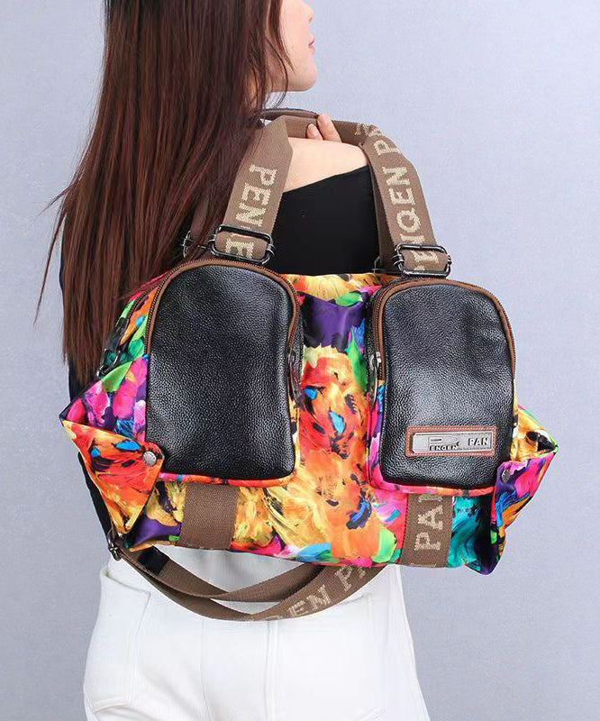 Versatile Casual Oversized Printed Patchwork Crossbody Bag Ada Fashion