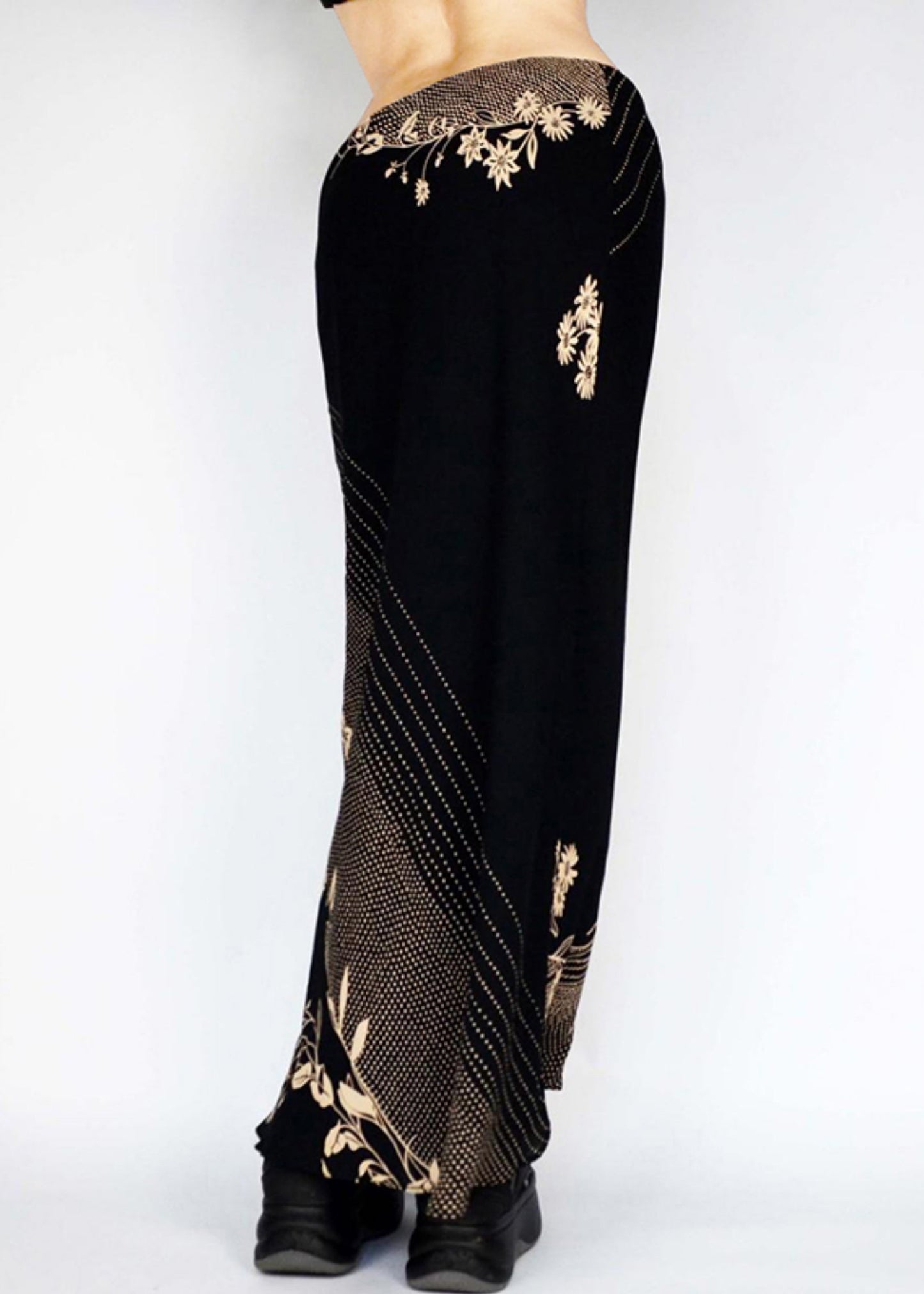 Cotton Design Vintage Original Summer Plaid Skirt Black