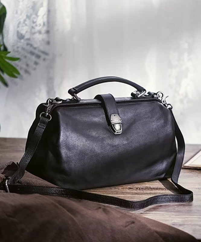 Capacity Leather Large Handbag Brown Tote Vintage