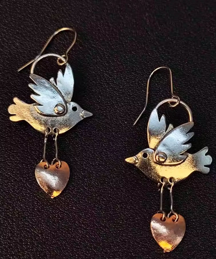 Little Love Copper Vintage Earrings Drop Brid