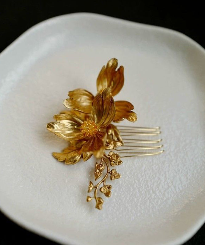 Hairpin Vintage Iris Sterling Silver Gold Overgild