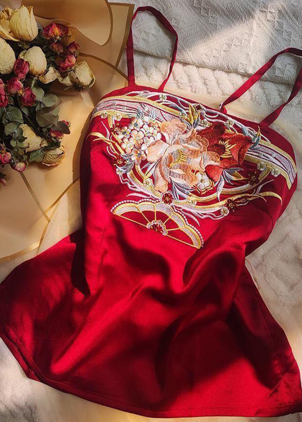 Vintage Green Embroidered Strapless Tops YH008