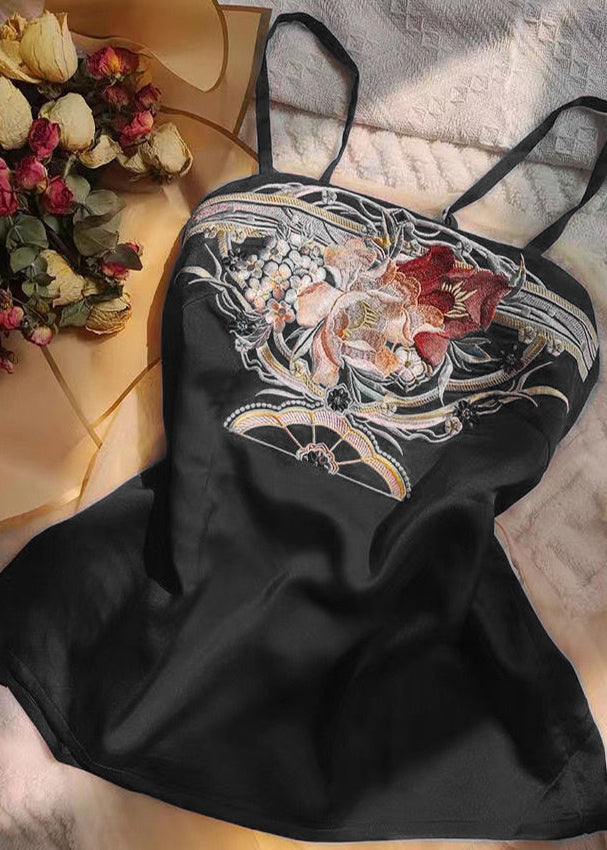 Vintage Green Embroidered Strapless Tops YH008