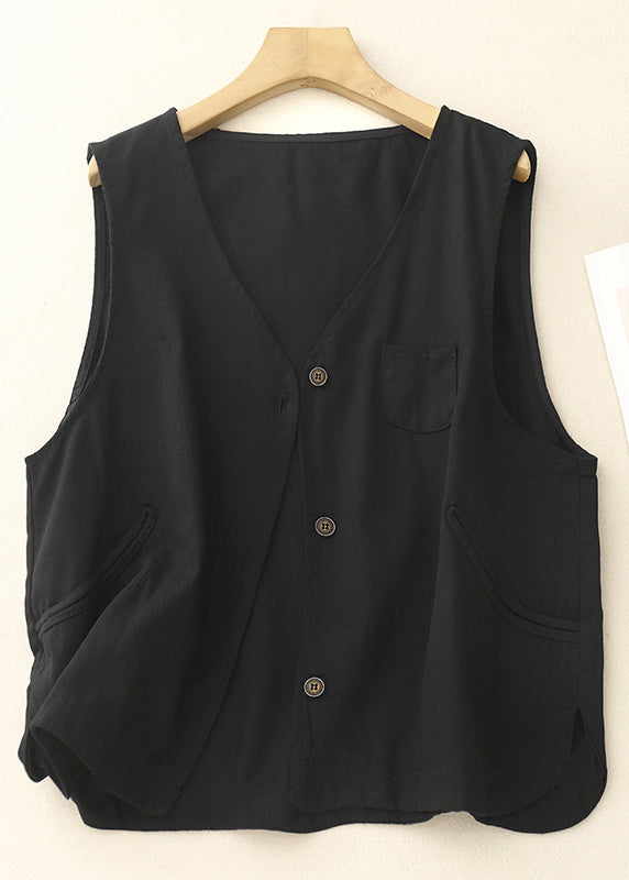 Cotton Vintage Oversized Vest Spring Purple