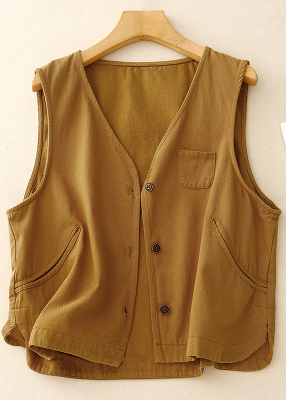 Cotton Vintage Oversized Vest Spring Purple