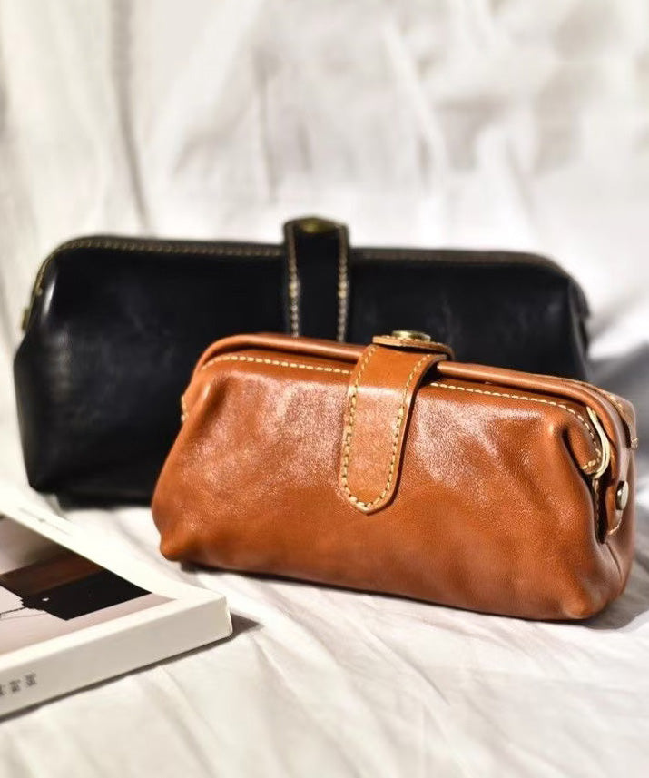 Durable Solid Clutch Vintage Leather