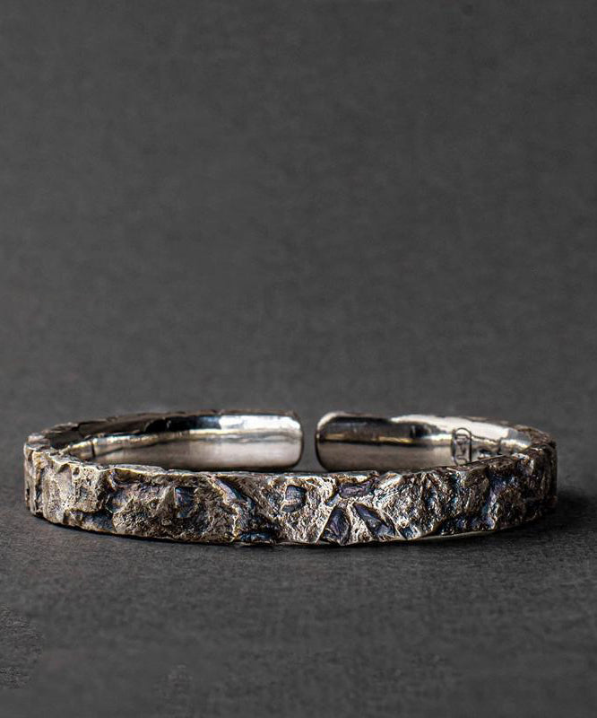Sterling A Massive Vintage Cuff Rock Men Silver