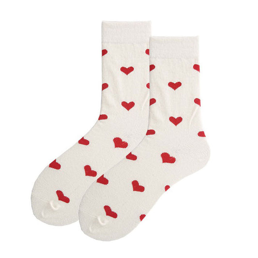 Kawaii Red Hearts Socks