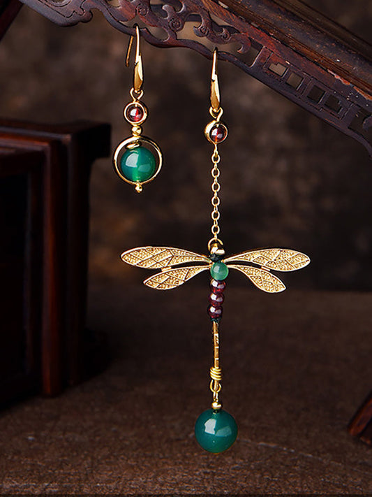 Vintage Irregular Ethnic Dragonfly Women Earrings AT1075