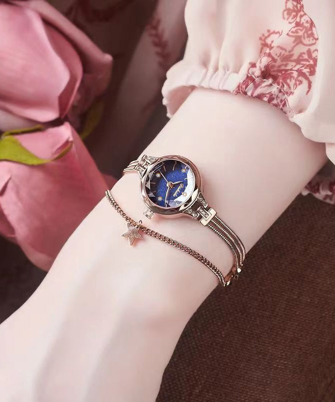 Alloy Blue Vogue Glass Watches Tempered