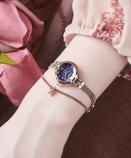 Alloy Blue Vogue Glass Watches Tempered