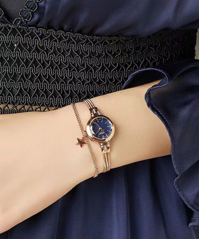 Alloy Blue Vogue Glass Watches Tempered