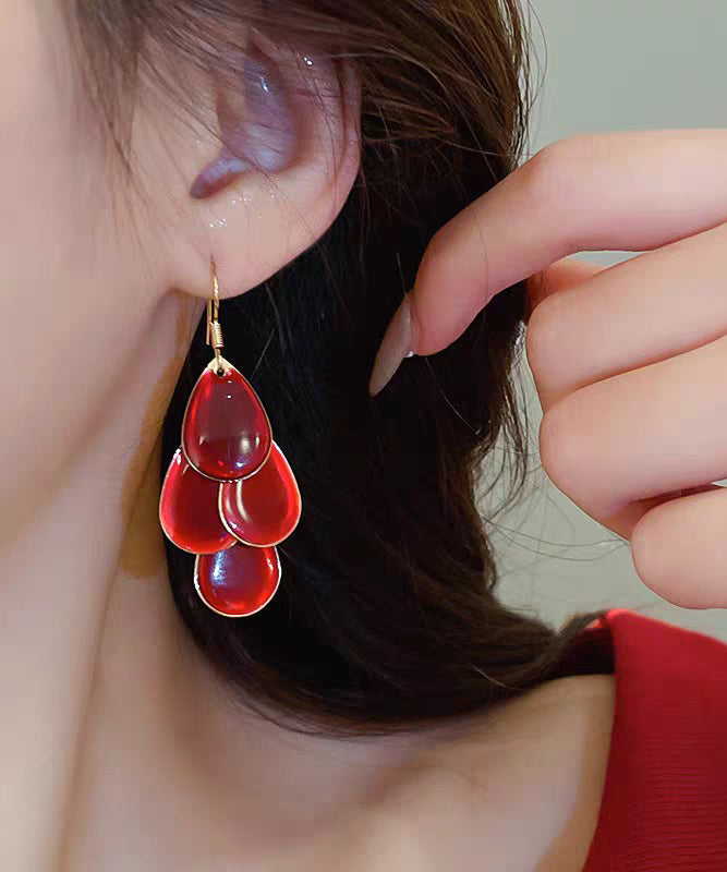 Blue Drop Drip Glazed Overgild Vogue Tassel Copper Water