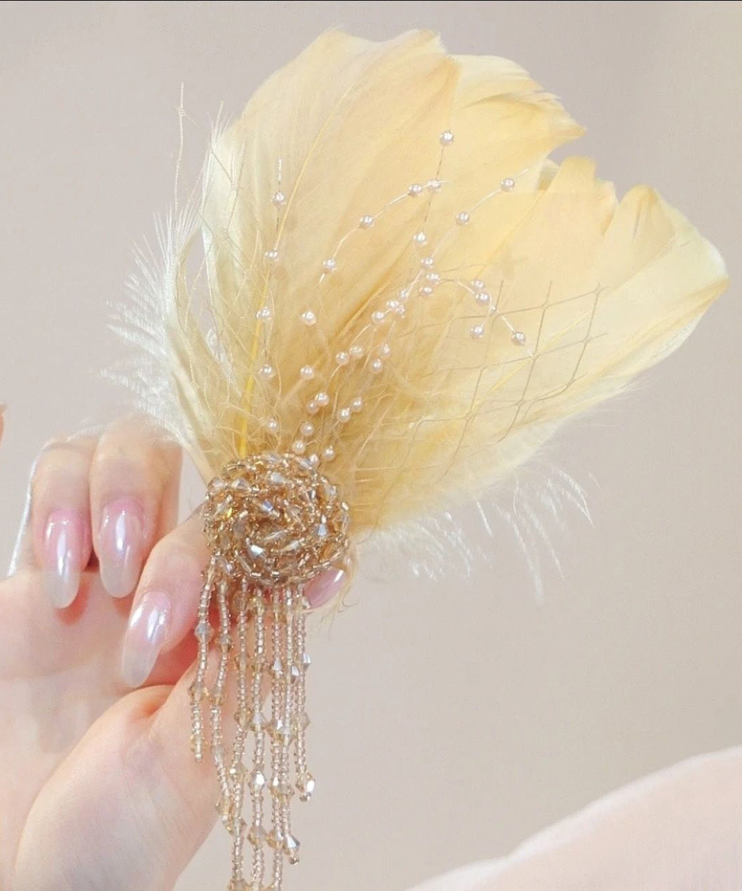 Hair Hairpin Gold Alloy Chicken Tassel Vogue