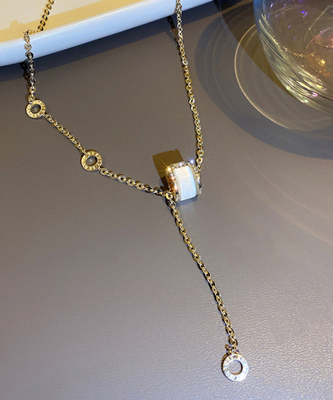 Eye Vogue Necklace Pendant Alloy Copper Stone Zircon Gold Cat's