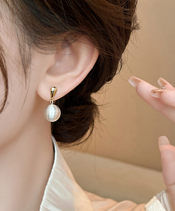 Copper Ball Alloyv Gold Earrings Drop Vogue