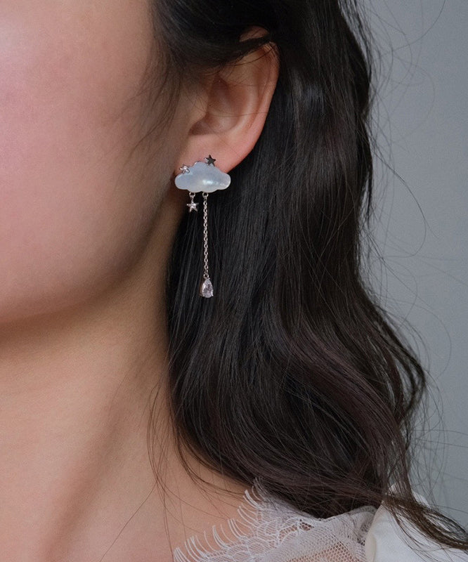 Tassel Drop Earrings Overgild Vogue Copper Raindrop Cloud Gold