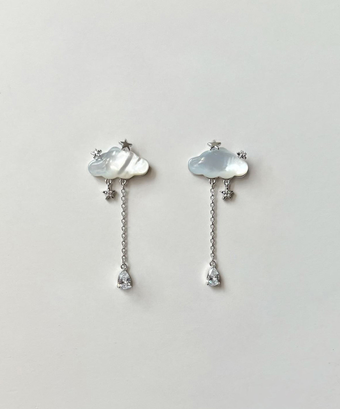 Tassel Drop Earrings Overgild Vogue Copper Raindrop Cloud Gold