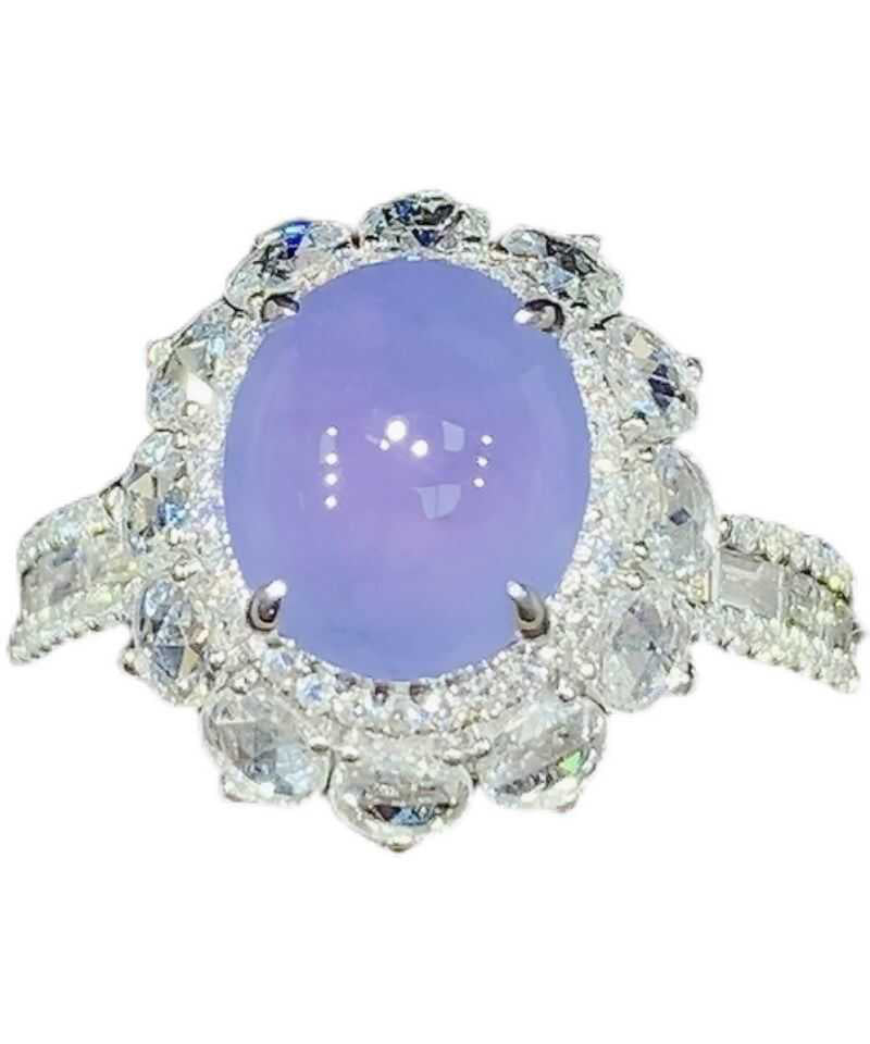 Vogue Purple Alloy Zircon Gem Stone Rings AC1074